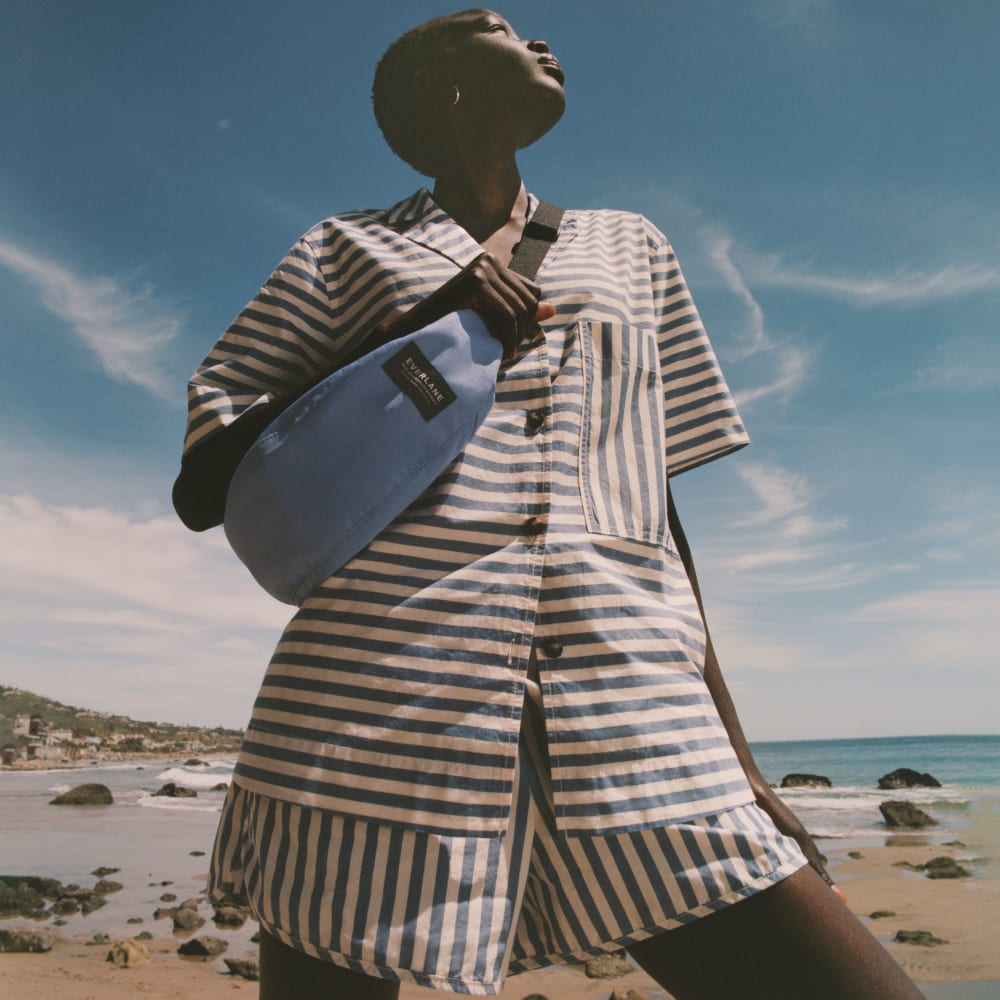 The Poplin Shirt | Mazarine Blue / Bone