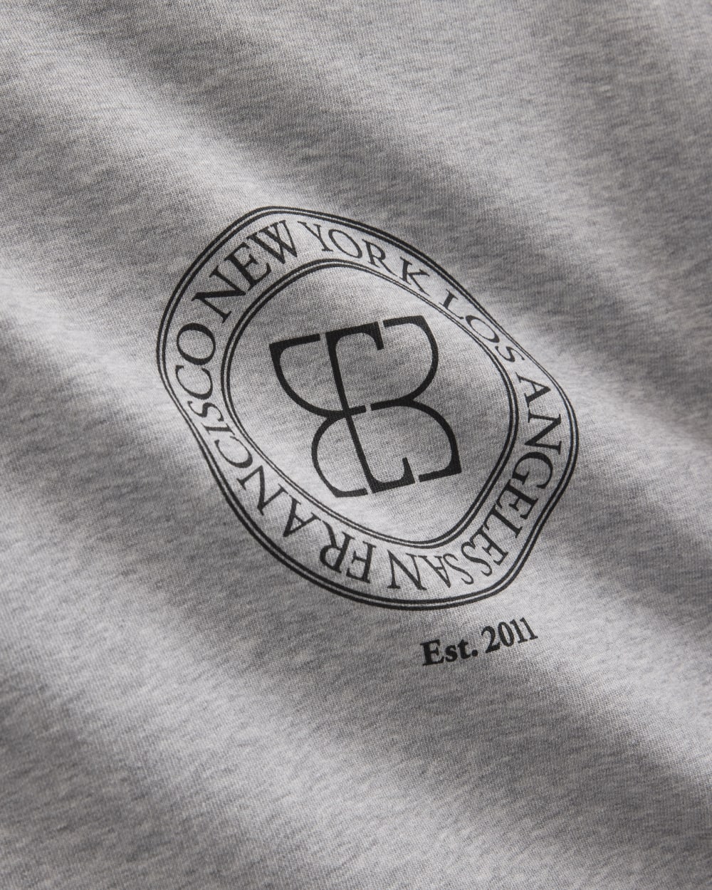 Badge Logo Crewneck Sweatshirt | Grey
