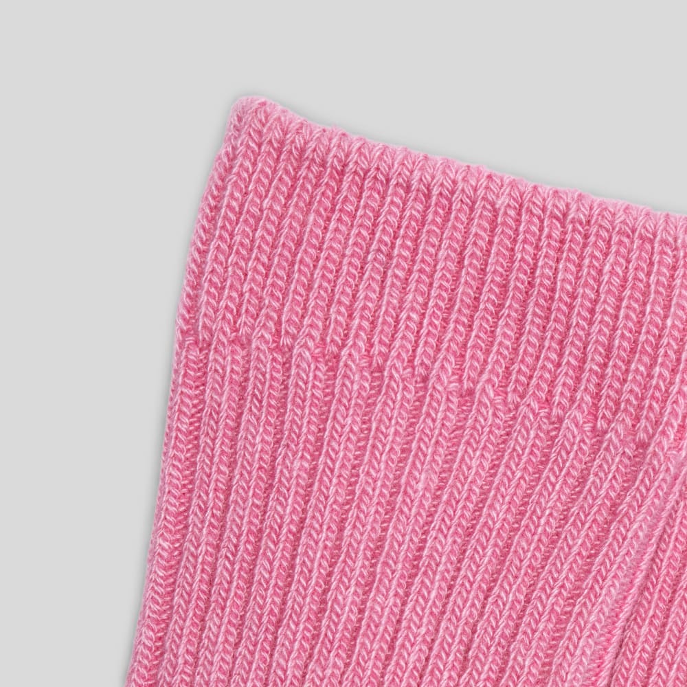 The Ribbed Sweater Sock | Fuchsia Pink