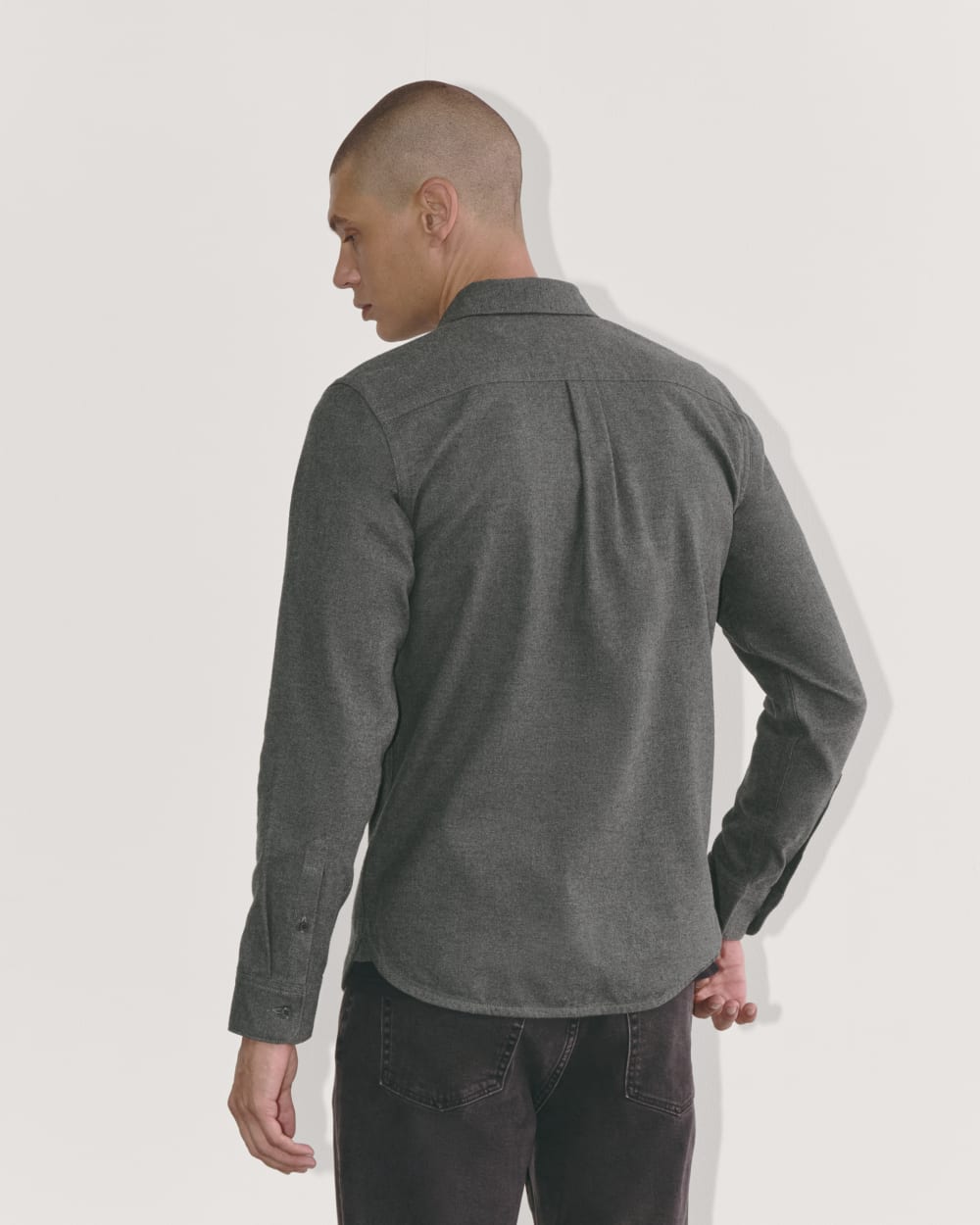 The Brushed Flannel Shirt | Heathered Graphite