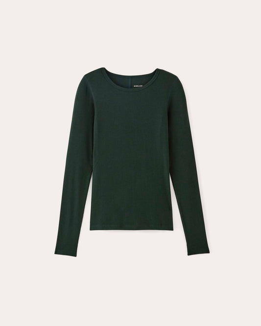 The Luxe Rib Long-Sleeve Crew | Scarab
