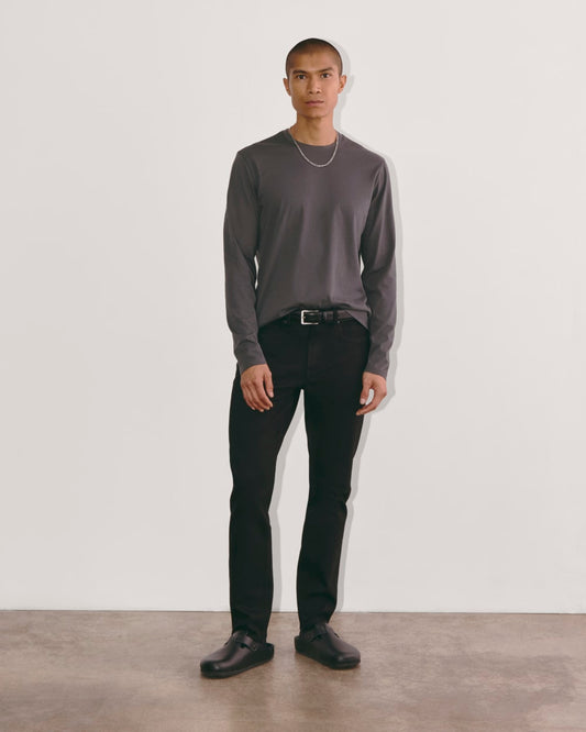 The Essential Organic Long-Sleeve Tee | Graphite