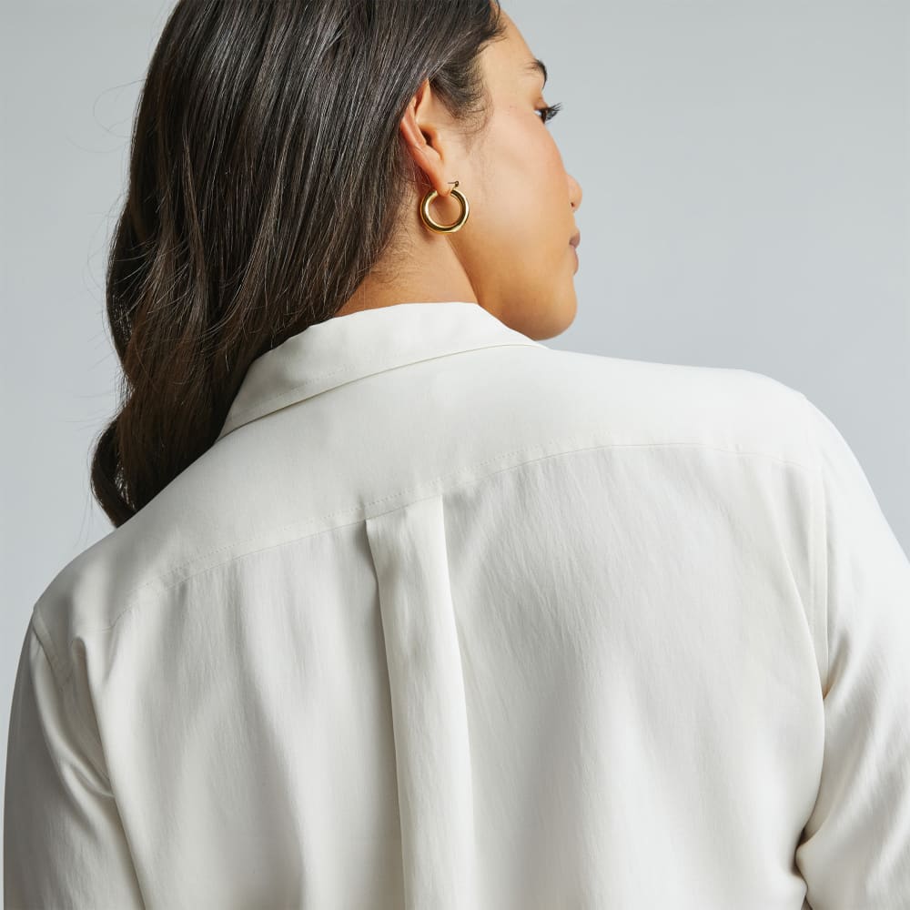 The Washable Silk Relaxed Shirt | Bone