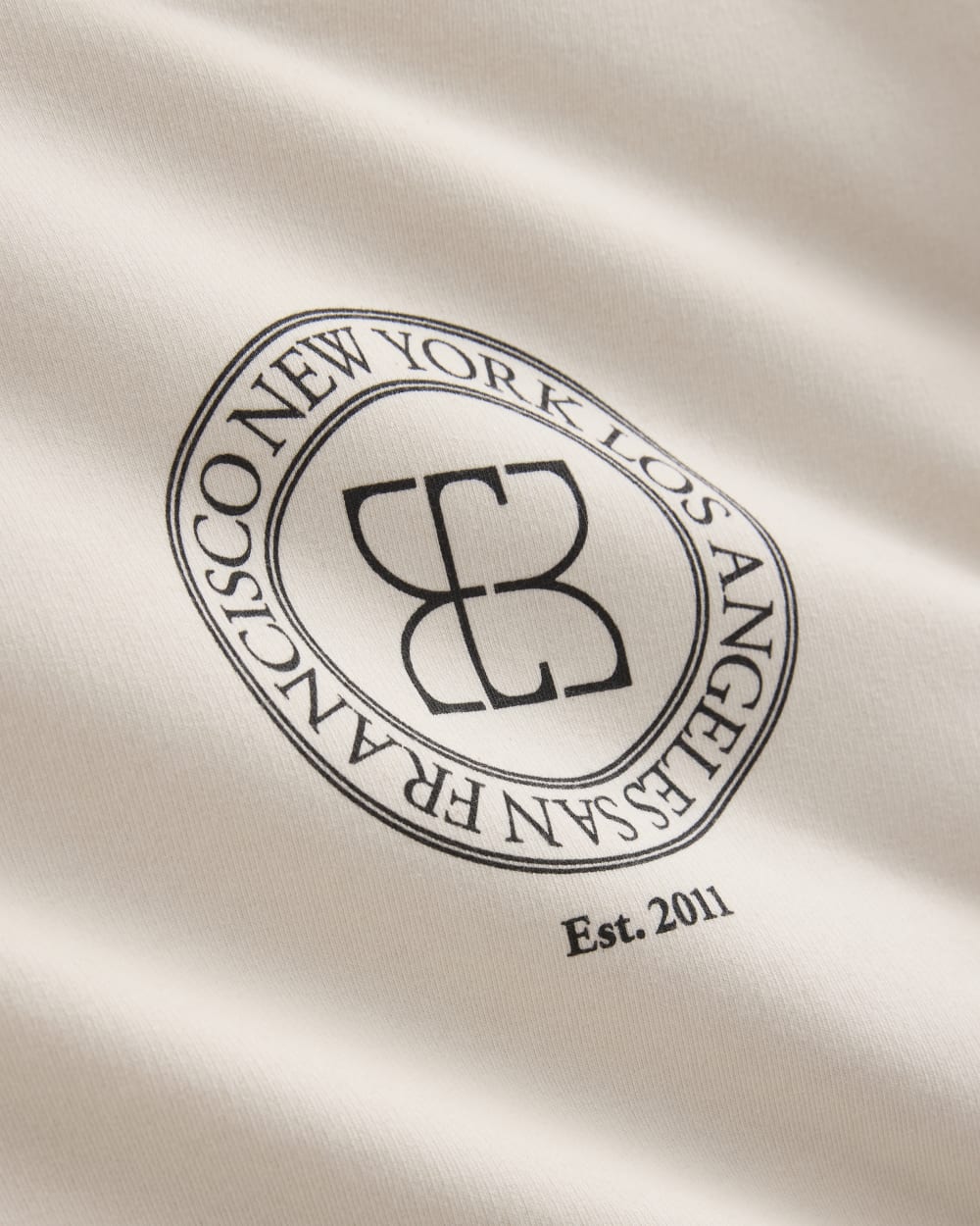 Badge Logo Crewneck Sweatshirt | Natural