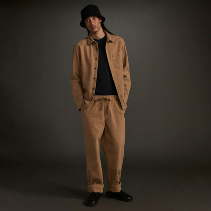 The Canvas Organic Cotton Drawstring Pant | Cappuccino