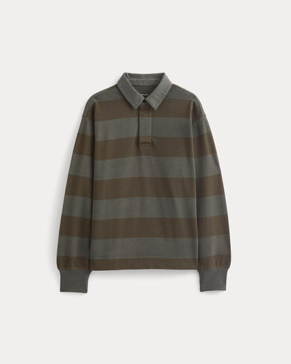 Vintage Rugby Pullover | Overdye Olive Night