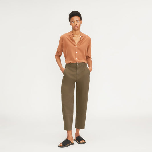 The Utility Barrel Pant | Dark Moss | Regular