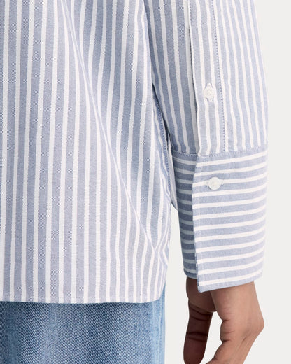 The Boxy Oxford | Bone / Mazarine Blue