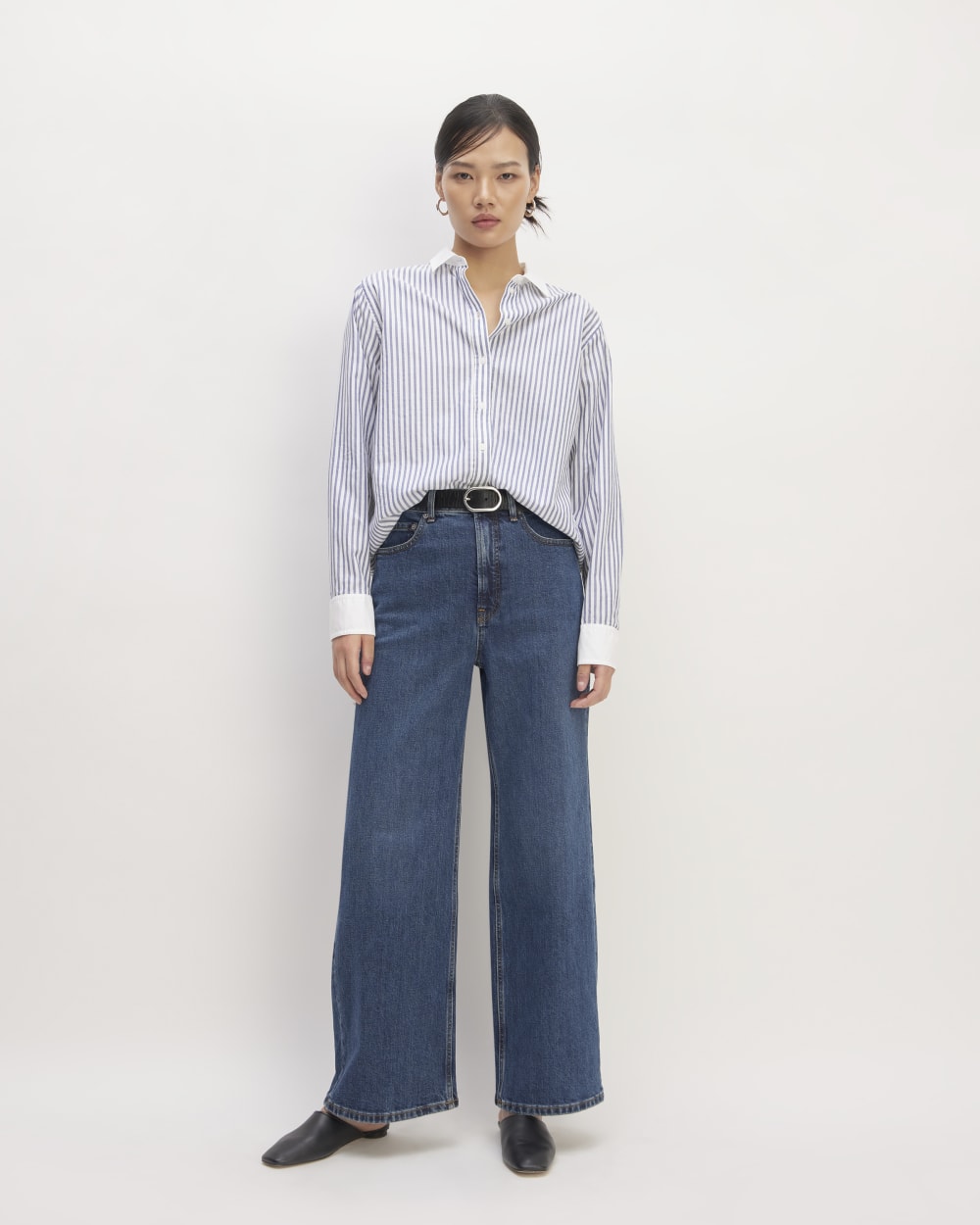 The Must-Have Shirt in Silky Cotton | Mariner Blue / White