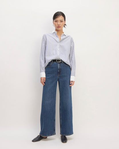 The Must-Have Shirt in Silky Cotton | Mariner Blue / White