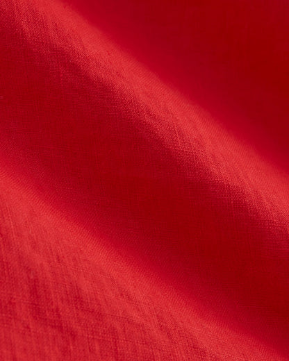The Muscle Top in Linen | Classic Red