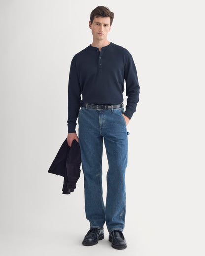Thermal Henley in Cozy Waffle | Navy