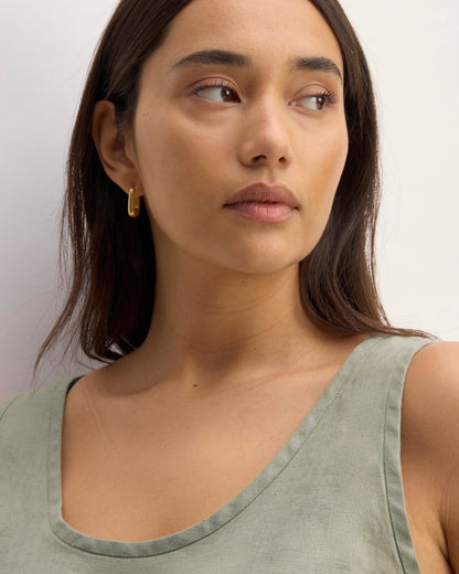 The Scoop Tank in Linen | Sage Green