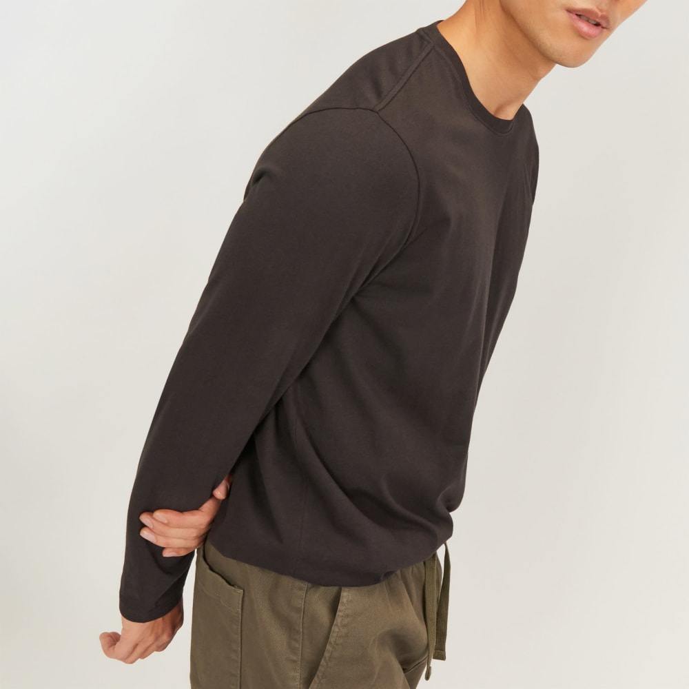 The Essential Organic Long-Sleeve Tee | Vintage Black