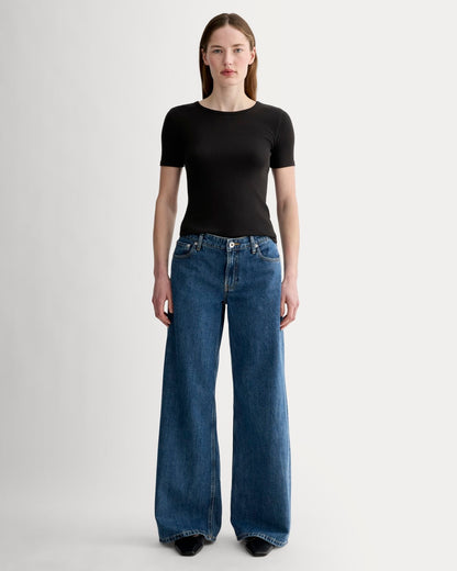 The Luxe Rib Crew | Black