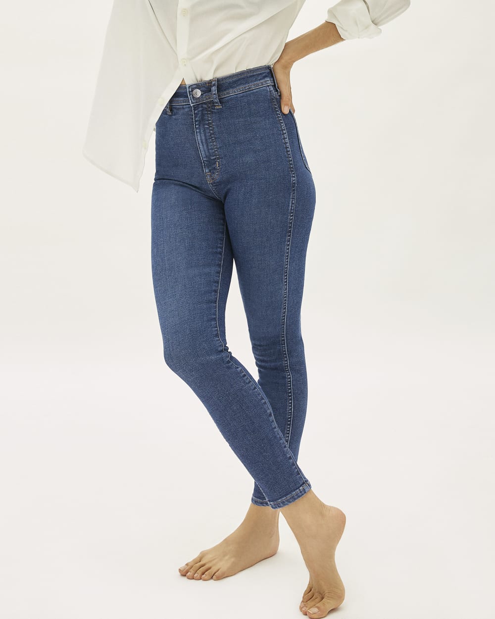 The Way-High® Clean Front Skinny Jean  | Vintage Blue | 28.5” Inseam