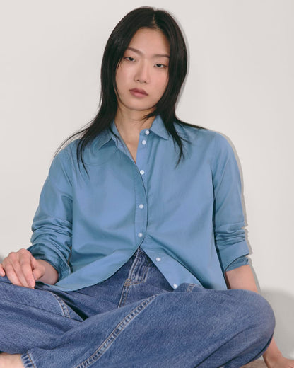 The Must-Have Shirt in Silky Cotton | Bluebell