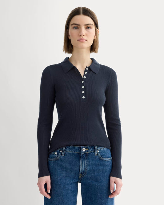 The Polo in Ultrasoft Merino | Navy