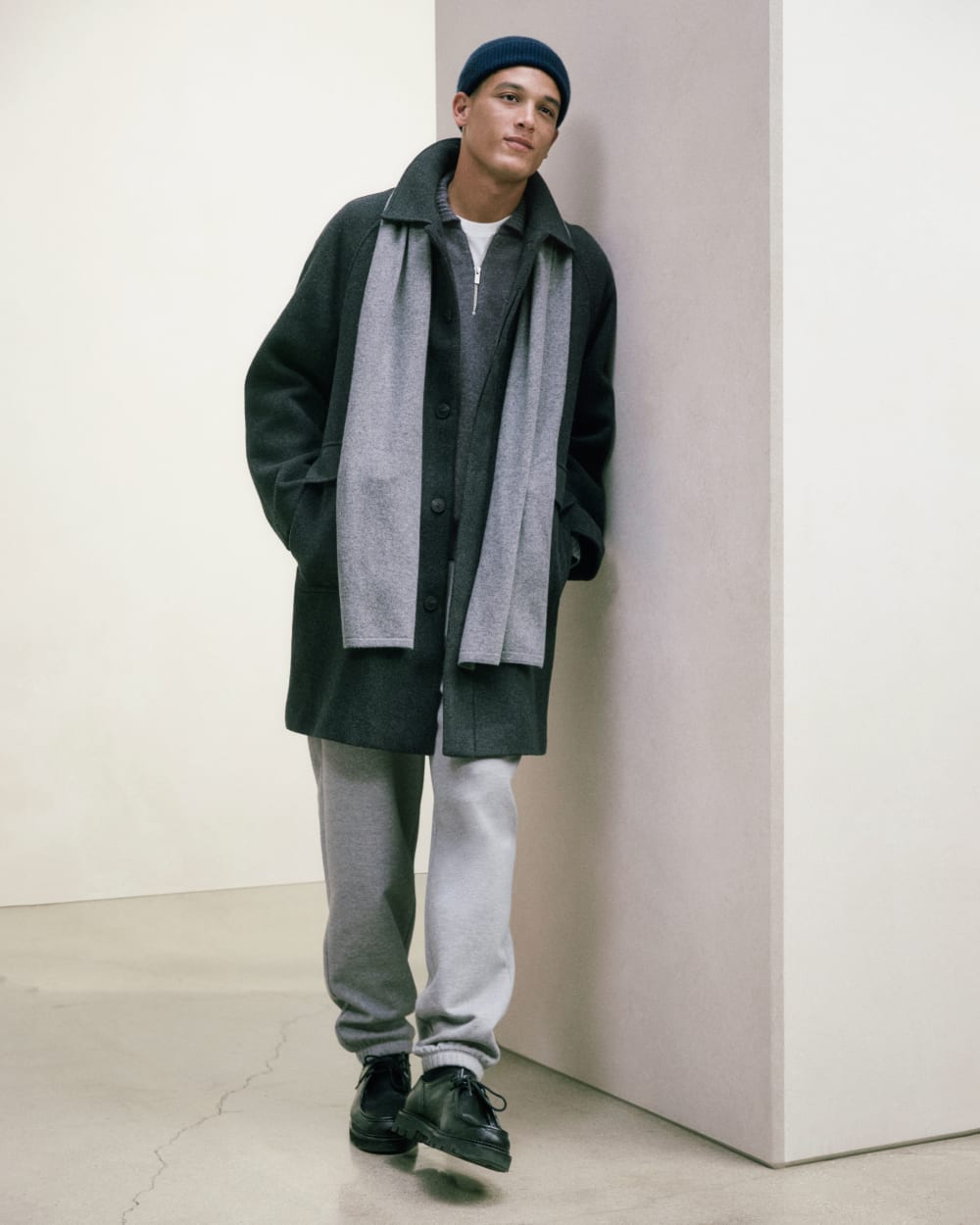 The Cashmere Scarf | Heather Charcoal