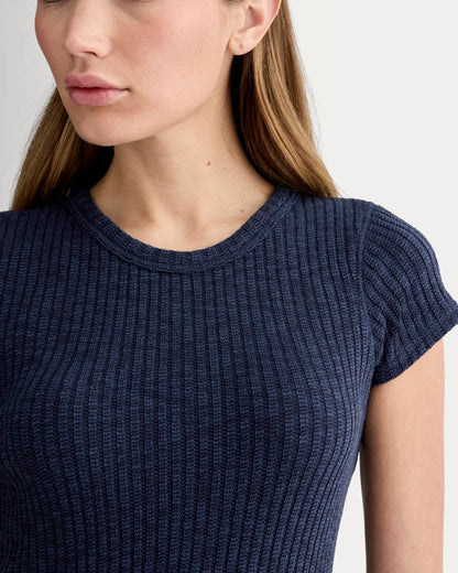 The Cozy Rib Tee | Navy
