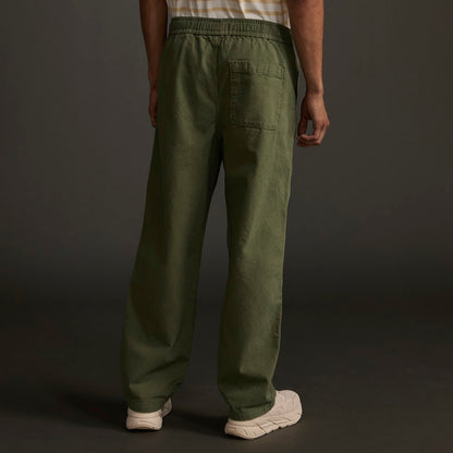 The Canvas Organic Cotton Drawstring Pant | Forest Green
