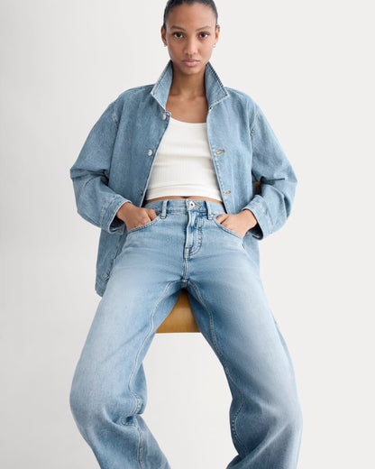 The Column Jean | Vintage Light Indigo | 33" Inseam