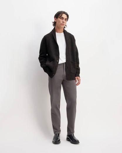 The Felted Merino Shawl Collar Cardigan | Charcoal
