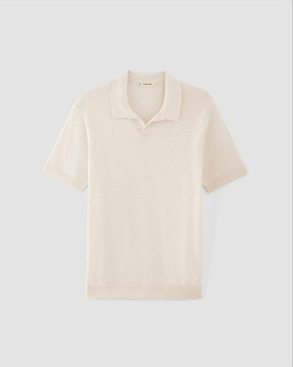 The No-Sweat Polo | Heathered Canvas