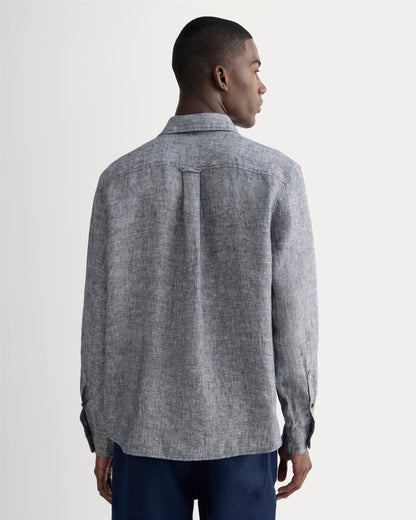 The Linen Utility Shirt | Navy Chambray