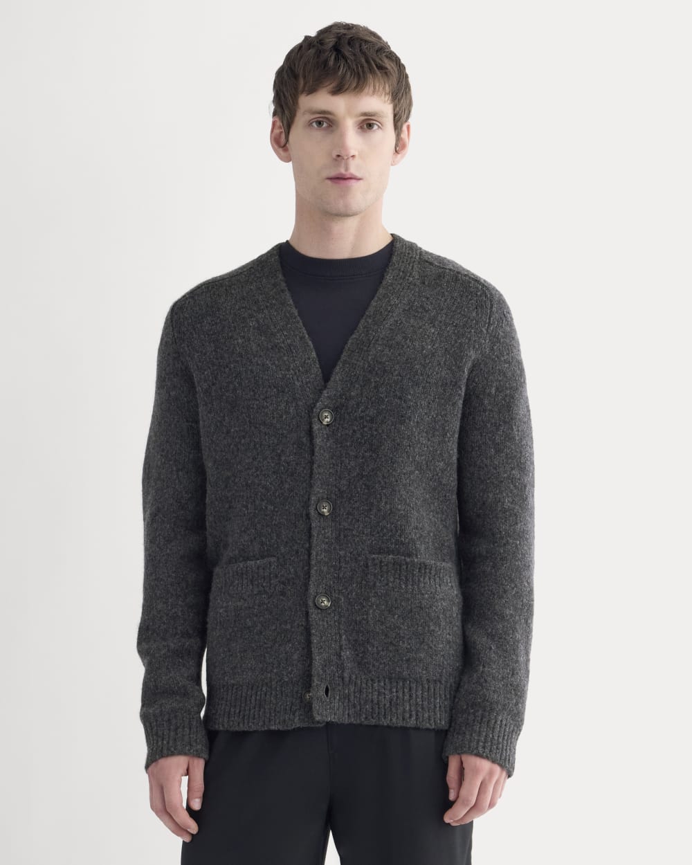 The Cloud Relaxed Cardigan | Heathered Soot