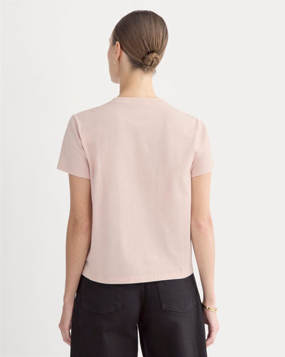 The Box-Cut Tee in Essential Cotton | Soft Rose | No Pocket