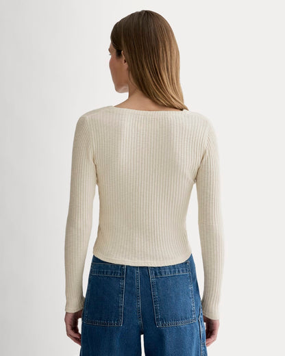 The Cozy Rib Cardigan | Bone