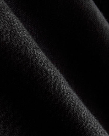 The Linen High-Neck Tank | Black