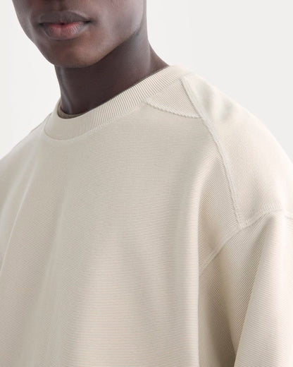 Twill Terry Jacquard Crew Sweatshirt | Peyote