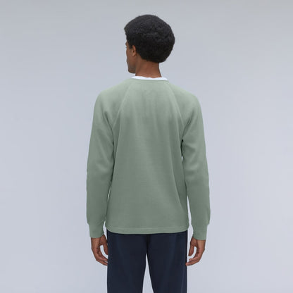 The Waffle Long-Sleeve Henley Tee | Lily Pad
