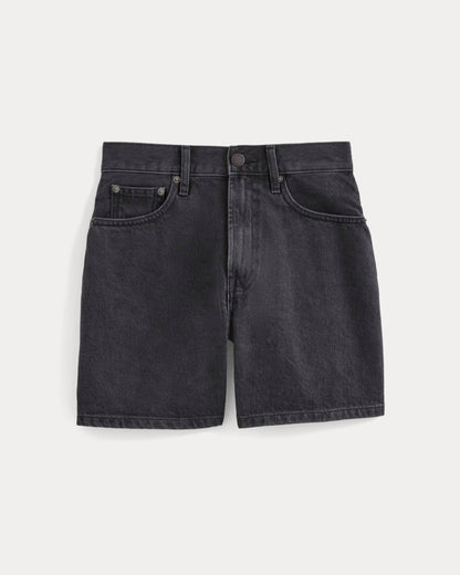Way-High® A-Line Denim Short | Washed Black