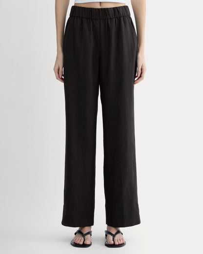 The Linen Easy Pant | Black