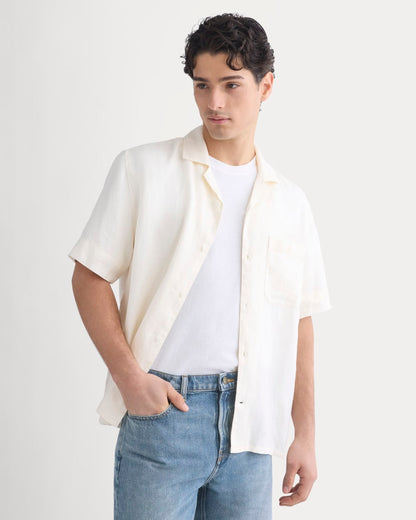 Linen Resort Shirt | Blue Wing Teal