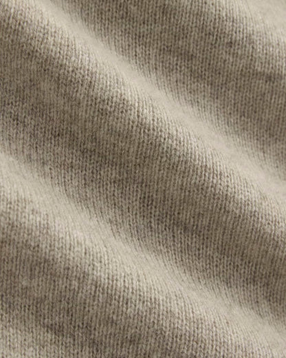 Luxe Merino Crew Cardigan | Heather Gravel