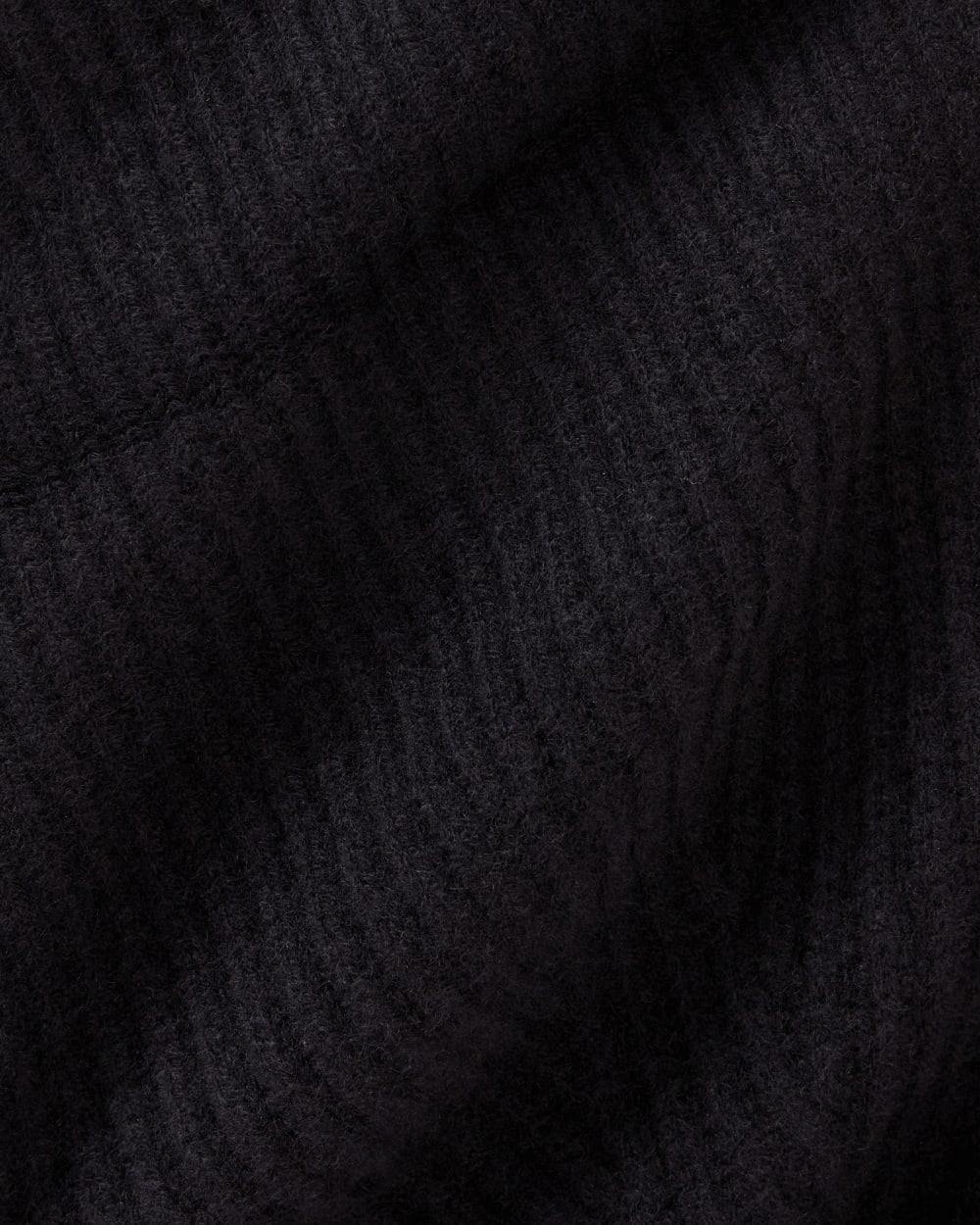 The Cashmere Fine Rib Beanie |  Black