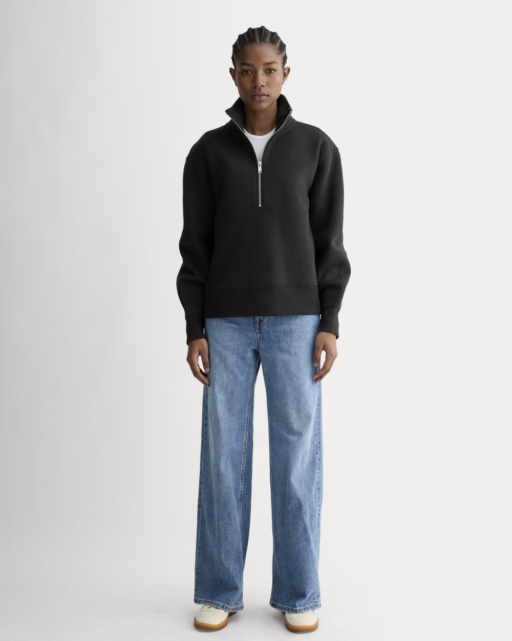 Luxe Fleece Half-Zip Sweatshirt | Black