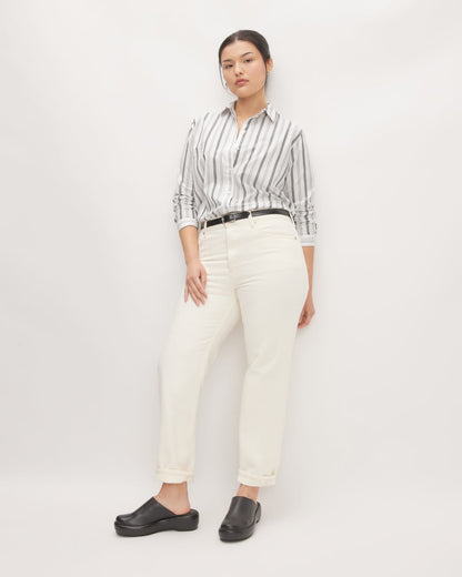 The Must-Have Shirt in Silky Cotton | Bone / Black