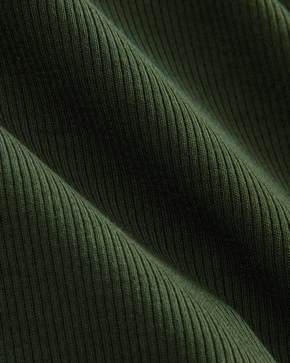 The Luxe Rib Henley | Dark Forest