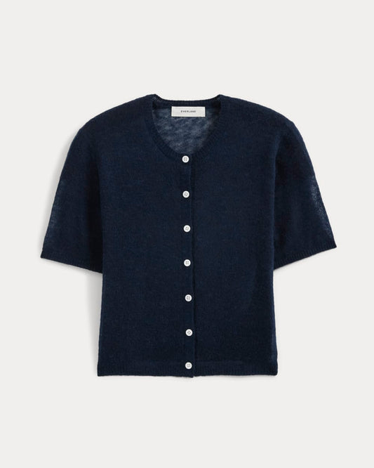 The Air Alpaca™ Short-Sleeve Cardigan | Navy