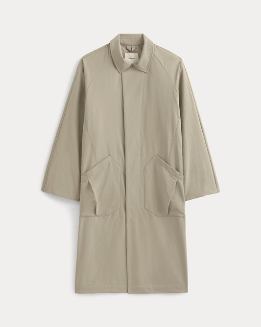 Re:Cycled Nylon Mac Coat | Trench Coat Khaki