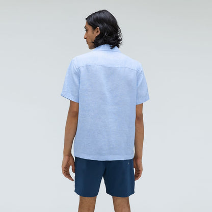 The Resort Shirt in Linen | Light Blue