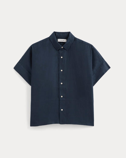 The Boxy Shirt in Linen | Navy