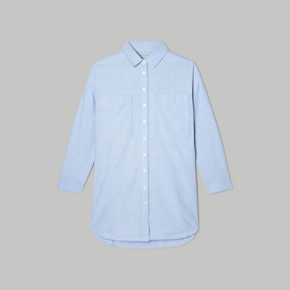 The Way Long Oxford Shirt | Light Blue