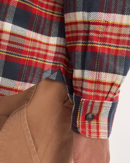 The Heavyweight Overshirt | Uniform | True Navy / Haute Red / Honey