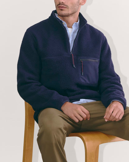 The Teddy Quarter-Zip Fleece | Navy